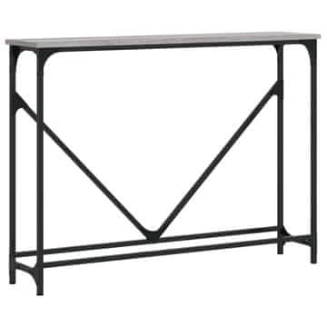 Vidaxl Konzolna mizica siva sonoma 102x22,5x75 cm inženirski les