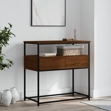 Vidaxl vidaXL Konzolna mizica rjav hrast 75x40x75 cm