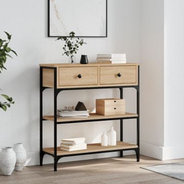 Vidaxl vidaXL Konzolna mizica, hrast sonoma, 72,5 x 25 x 75 cm