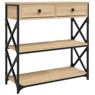 Vidaxl Konzolna mizica sonoma hrast 75x28x75 cm inženirski les