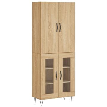 Vidaxl Visoka komoda sonoma hrast 69,5x34x180 cm inženirski les