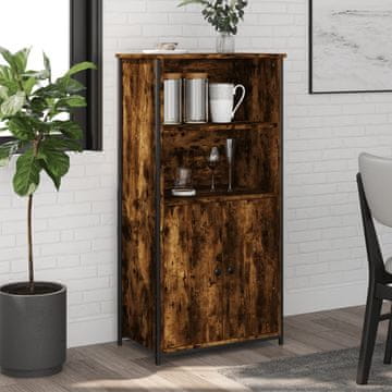 Vidaxl vidaXL Omarica dimljen hrast 62x36x121,5 cm Material na osnovi lesa