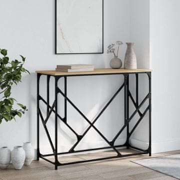 Vidaxl vidaXL Konzolna mizica, hrast sonoma, 100x40x80 cm