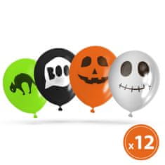 Family Halloween set balonov - 4 vrste - 12 kos
