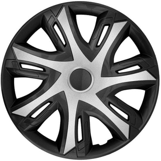 NRM N-POWER BICOLOR silver/black 15, pokrovi platišč, 4 kosi
