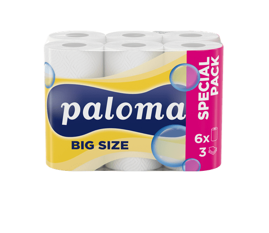 Paloma Big size 6/1 - white, 3sl., 50 listov