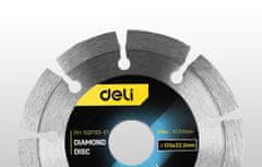 Deli Tools Diamantna segmentna rezalna plošča 125×22,2mm