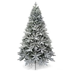 MIRAVILA Umetna zasnežena novoletna jelka 240cm zelo gosta Najbolj realistična PE+PVC vejice s kovinskim stojalom bela božična jelka božično drevo umetna novoletna smreka