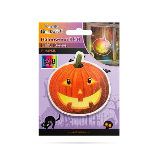 Family Halloween RGB LED dekor - samolepilni - buča