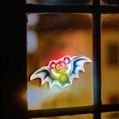 Family Halloween RGB LED dekor - samolepilni - netopir