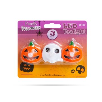 Family Set čajnih svečk za noč čarovnic - buča, duhec, - baterija - 3 kos