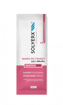 SOLVERX Pomirjujoča maska za obraz, vrat in dekolte za občutljivo kožo Sensitive Skin 10 ml