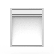 Aktivirna tipka LIS, brez LED luči, belo steklo – bela