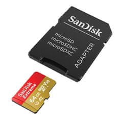 SanDisk EXTREME microSDXC 64 GB 170/80 MB/s UHS-I U3 ActionCam spominska kartica (SDSQXAH-064G-GN6AA)