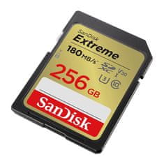 SanDisk Pomnilniška kartica EXTREME SDXC 256 GB 180/130 MB/s UHS-I U3 (SDSDXVV-256G-GNCIN)