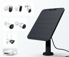 Reolink Solarni Panel 2, 6 W, solarno napajanje kamer serije Argus/Go/Duo/TrackMix, 4 m kabel, USB-C, črn