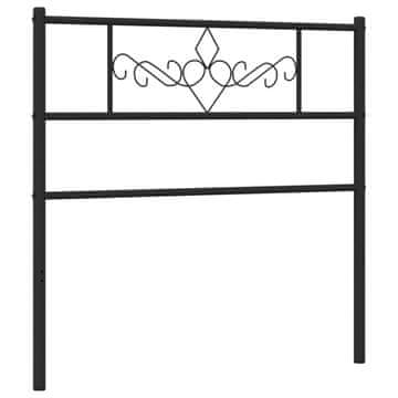 Vidaxl Kovinsko nadomestno vzglavje črno 75 cm
