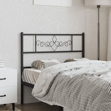 Vidaxl vidaXL Kovinsko vzglavje postelje črne barve 75 cm