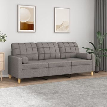 Vidaxl vidaXL Trosed z blazinami, taupe, 180 cm, blago