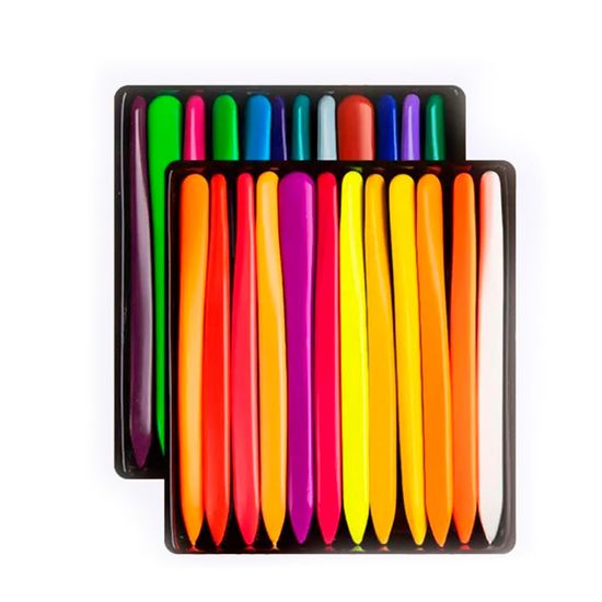 Netscroll Kompaktne voščenke (24 kosov), živahne in bogate barve, 100% ekološka izdelava, ideja za darilo, Crayons