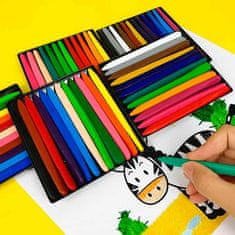 Netscroll 2x Kompaktne voščenke (24 kosov), živahne in bogate barve, 100% ekološka izdelava, ideja za darilo, Crayons
