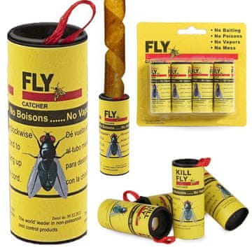 Verkgroup 4x lepilo za muhe past za insekte 60cm muholovec Flypaper