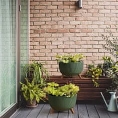 shumee Rosa linea ECO reciklirani cvetlični lonec bel
