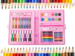 Verkgroup 68 delni umetniški komplet barvic in flomastrov za slikanje roza