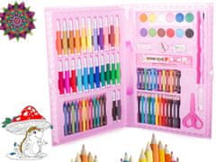 Verkgroup 86 delni umetniški komplet barvic in flomastrov za slikanje roza