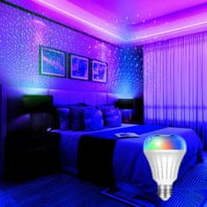 BOT  LED pametna RGB žarnica s funkcijo zvezdnega projektorja in glasbenim načinom WiFi 600lm / 5W