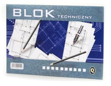 shumee Bel šolski tehnični blok A4 10 listov