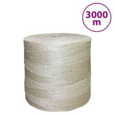 Vidaxl Vrv iz 100 % sisala 2 mm 3000 m