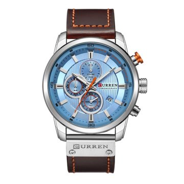 Curren Moška ročna ura Chronograph Silver/Blue