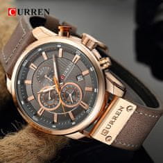 Curren Moška ročna ura Chronograph Gold/Gray