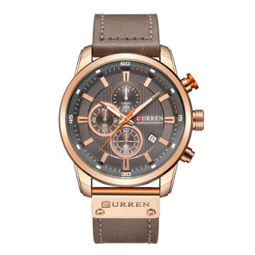 Curren Moška ročna ura Chronograph Gold/Gray