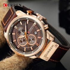 Curren Moška ročna ura Chronograph Coffee/Gold