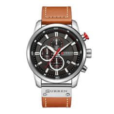 Curren Moška ročna ura Chronograph Silver/Black