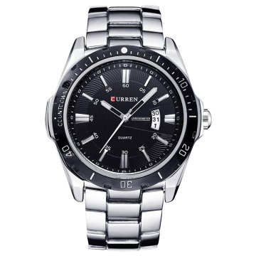 Curren Moška ročna ura Manager Silver/Black