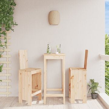 Vidaxl vidaXL Barski stoli, komplet 2 kosov, 40x42x120 cm, masiven borov les