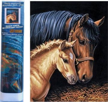 Norimpex Diamantna slika Kobila z žrebetom 30x40cm