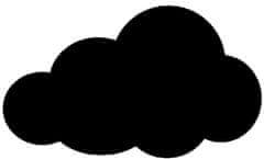 Črna kredna tabla - Oblak