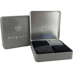 Bugatti 4 paket - moške nogavice 6359X-610 črne (Velikost 39-42)