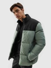 4F Moška zimska jakna Asselineau črno-zelena M
