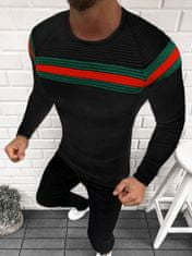 Ozonee Klasični moški pulover Ugoorji črna XL