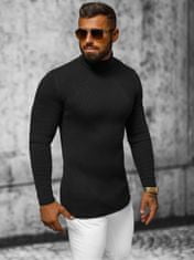 Ozonee Klasični moški pulover Chidi črna L