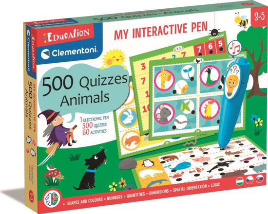 Clementoni Izobraževalna igra: moje interaktivno pero 500 kvizov - Živali