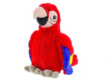 Plišasti papagaj 27 cm rdeč