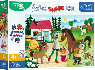 Trefl Puzzle Super Shape XXL ici na konjski farmi 60 kosov