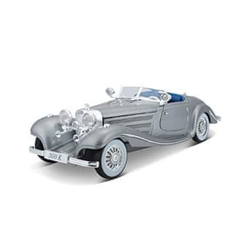 Maisto - 1936 Mercedes-Benz 500 K Type Specialroadster, kovinsko siva, 1:18