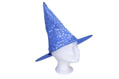 karneval - čarovniški klobuk modri 35x36 cm